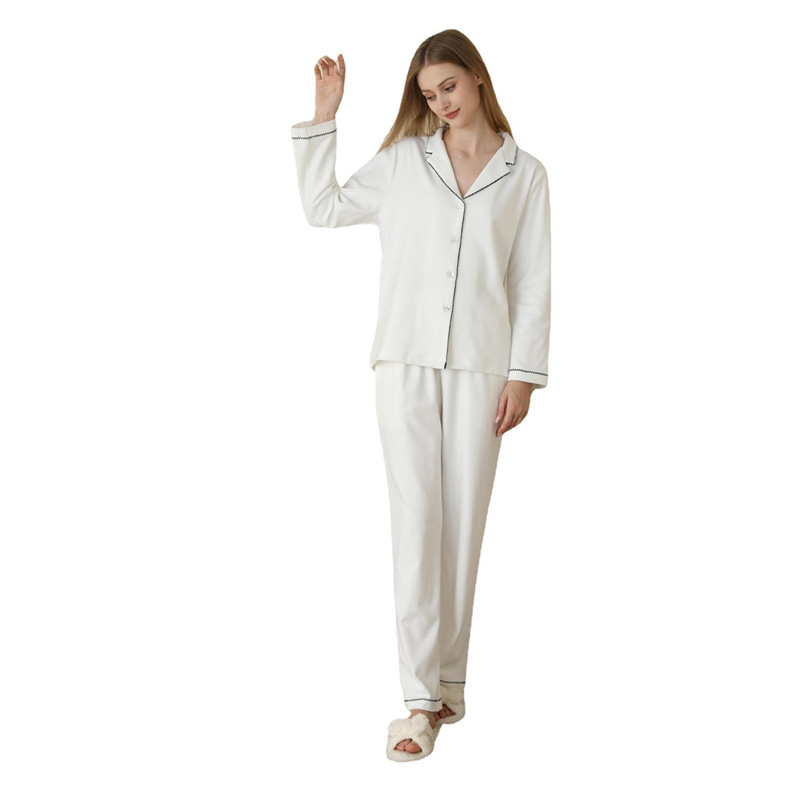 Women's Brushed Thin Velvet Pajamas Suit - Image 12