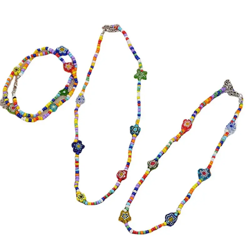 Freshwater Pearl Flower Versatile Beaded Clavicle Chain