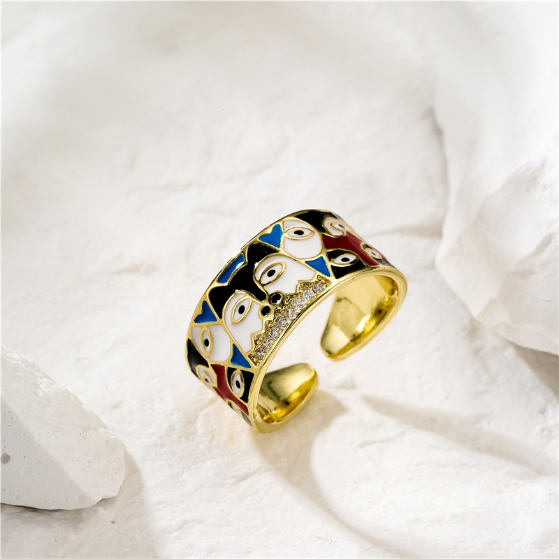 Fashion Personality Dripping Eye Geometric Ring