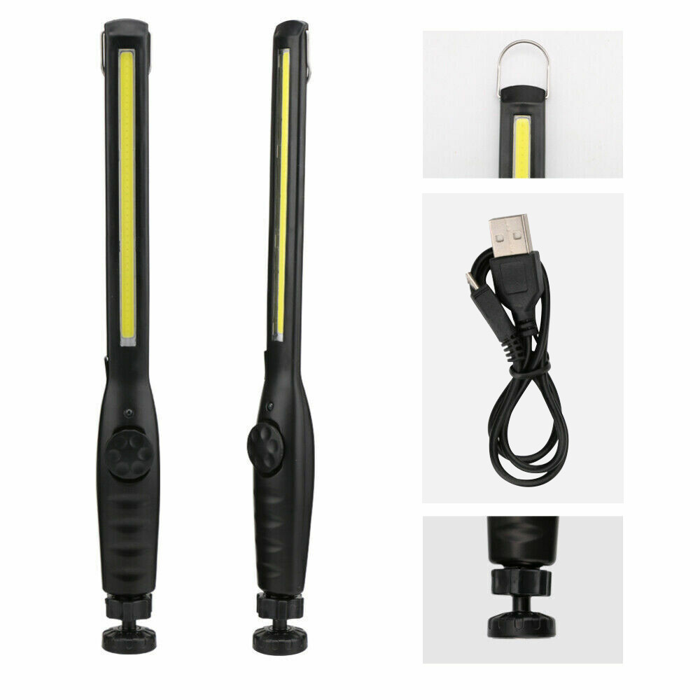 led usb rechargeable work light magnetic flashlight flexible cordless to 5
