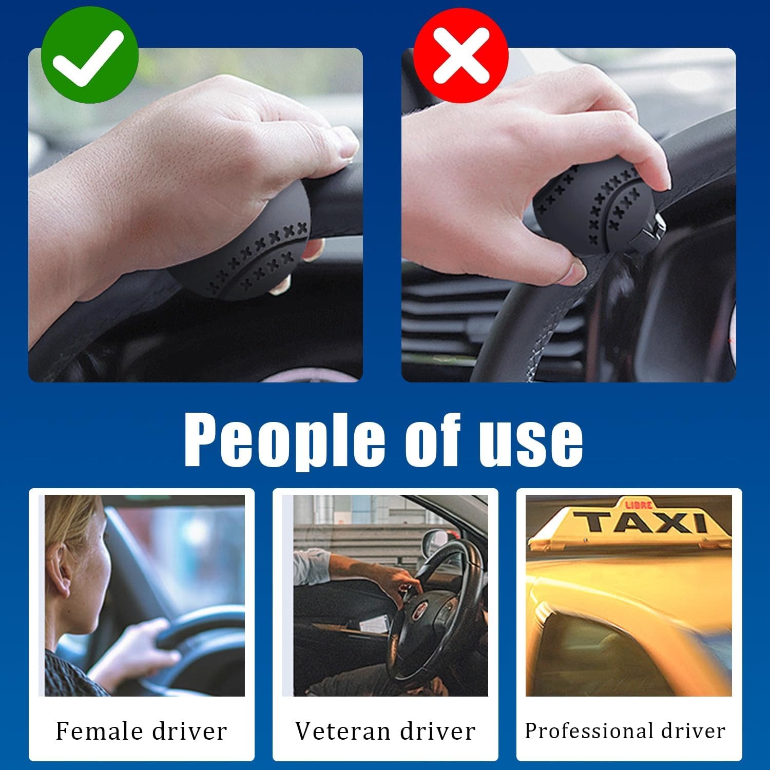 Steering Wheel Spinner Knob, Car Booster Ball,360 Rotatable, Non-Slip Silicone — image 5