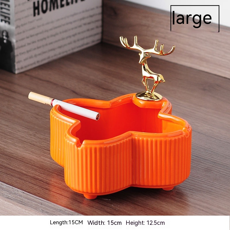 Large Orange Ashtray