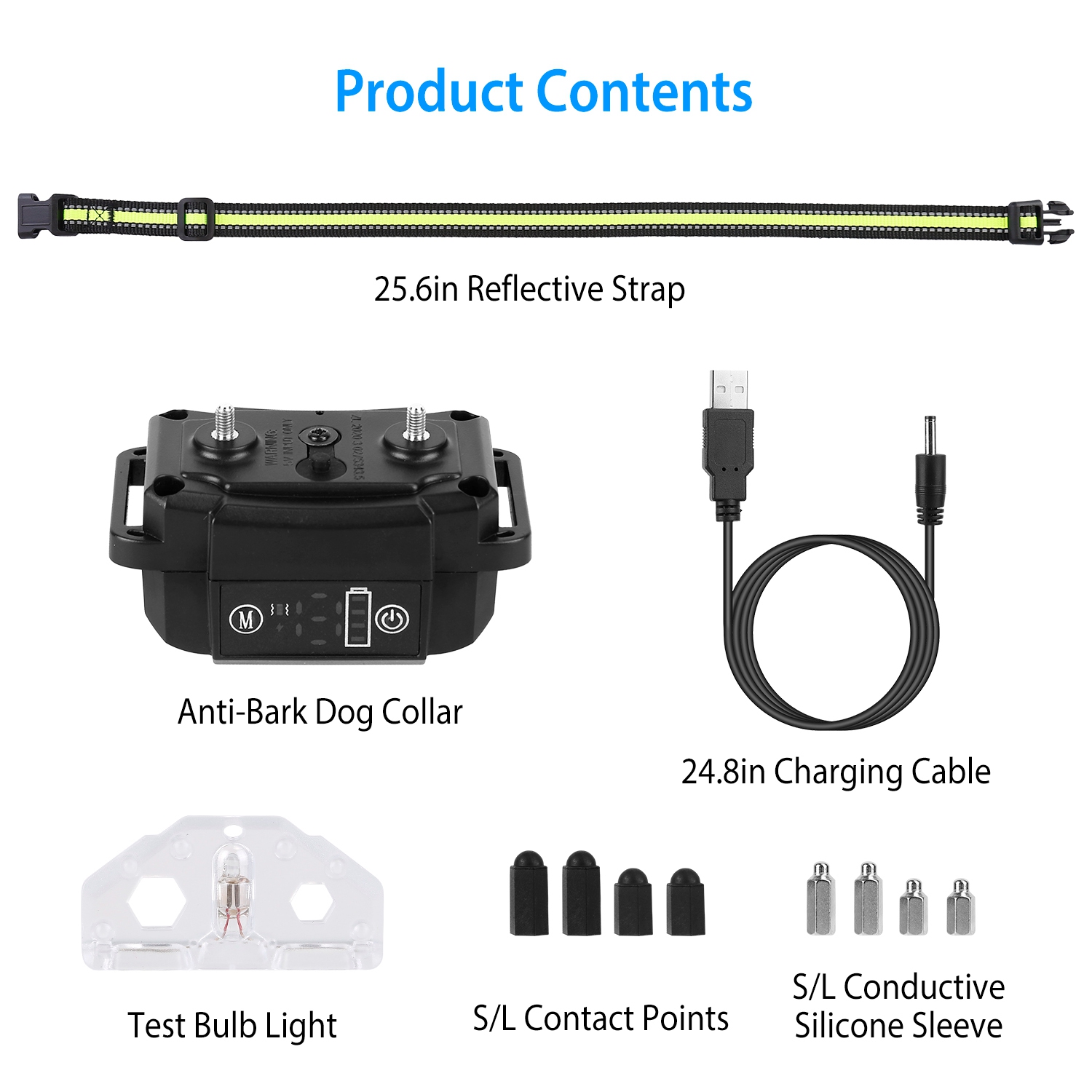 Dog Bark Collar Rechargeable Waterproof Beep Vibration Static Stimulation Bark Stopper Automatic Identification Collar With 6 Intensity Dual Modes — foto 9