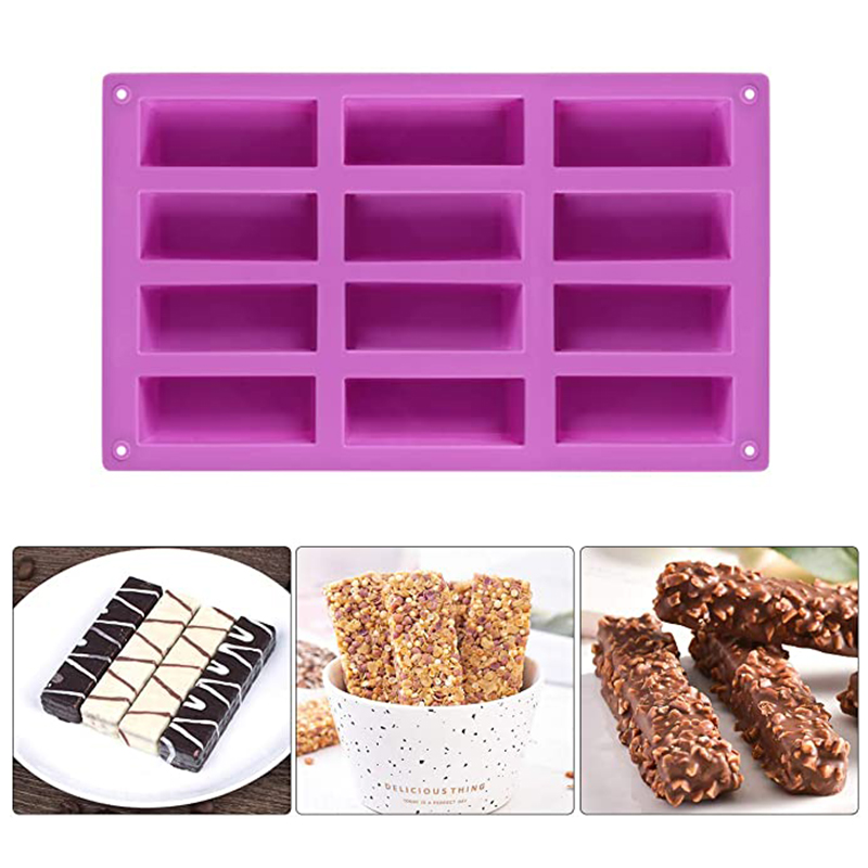 Title 6, Purple Rectangular Silicone Cold Soap Mold