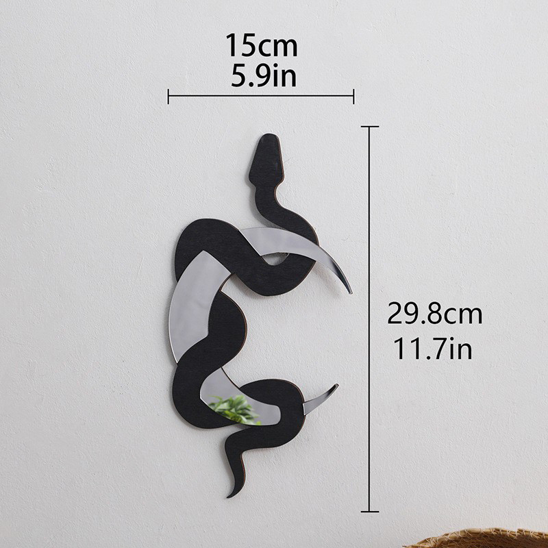 Crescent Moon Snake Wall Mirror