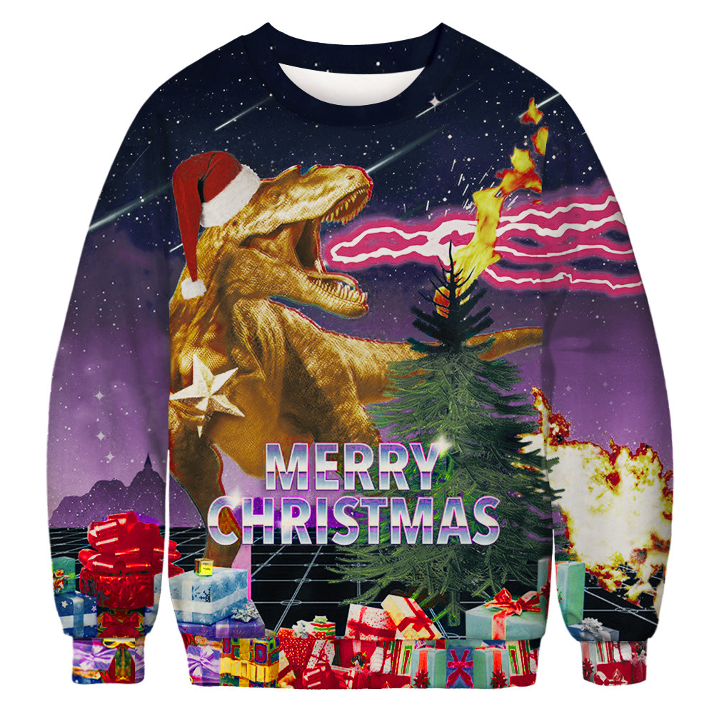 Title 3, Kerst grappig 3D digitaal printen shirt met ron...