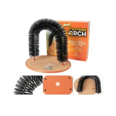 2-in-1 Cat Grooming Arch & Scratcher Toy - Satisfaction For Itchy Cats With Built-in Brush For Scratching And Rubbing - View 1
