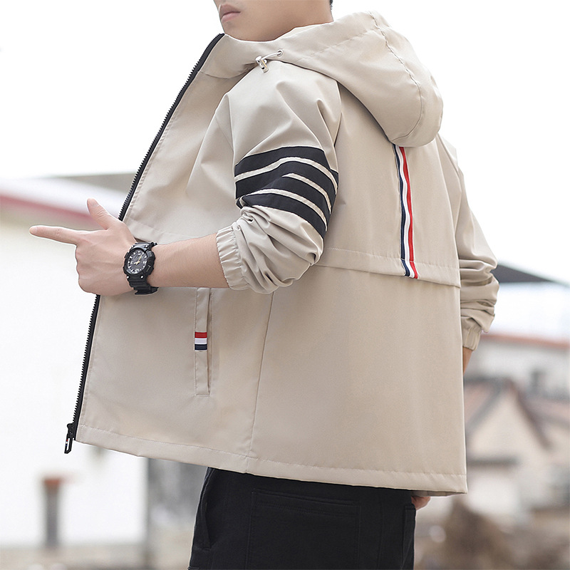 Trendy Men's Versatile Thin Cardigan Top Casual Hooded Jacket