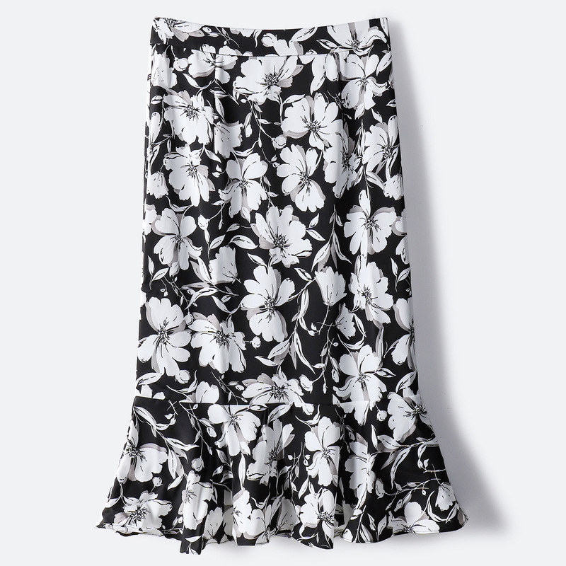 Printed Fashion Temperament Light Mature Feminine Skirt