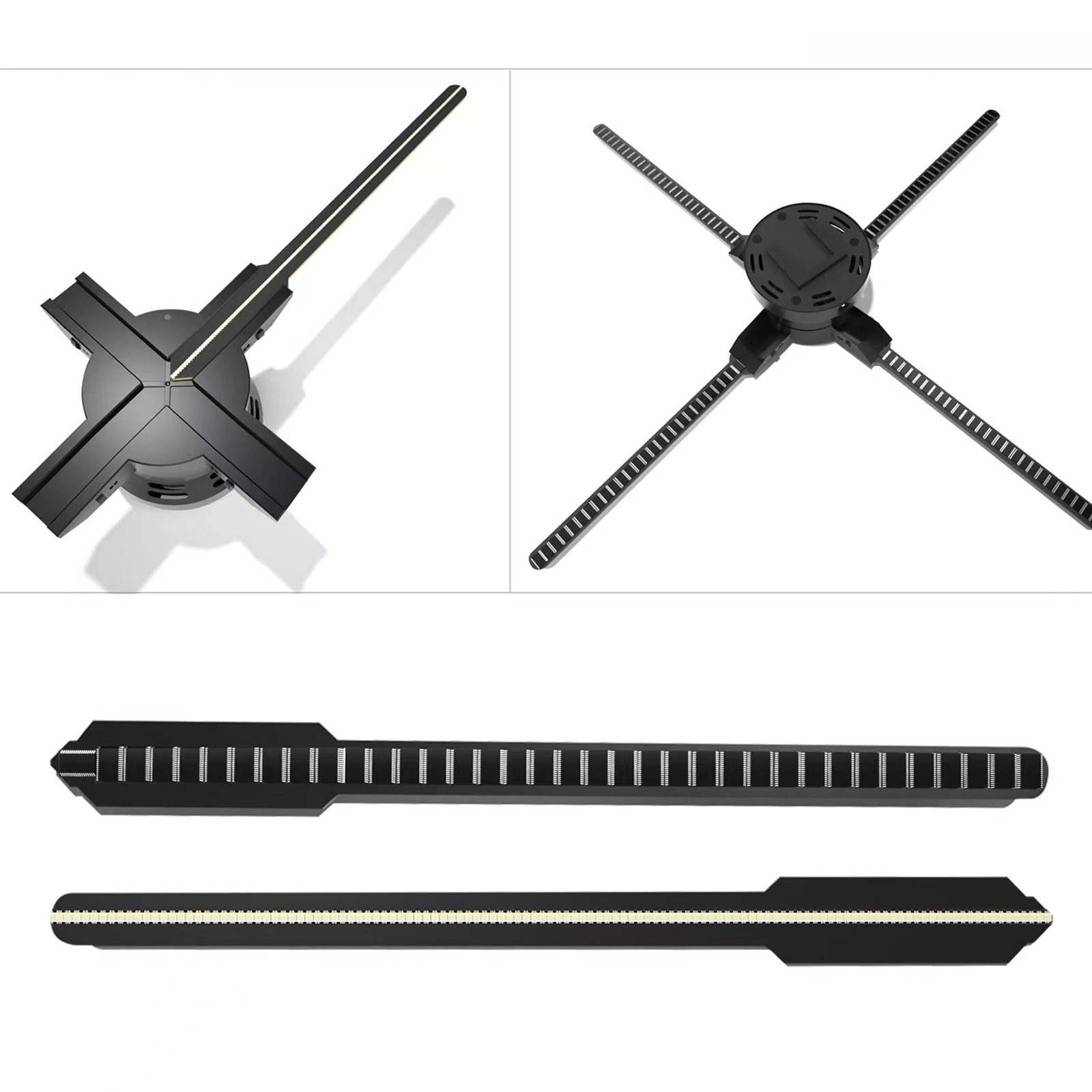 3Dhologramfan, 60cm 3Dhologramfan Projector HD 720 LED Holographic Christmas Tree Advertising Display With Remote Bluetooth WiFi, Video Library For Business,Bar,Halloween Missyou 23.6 Inch