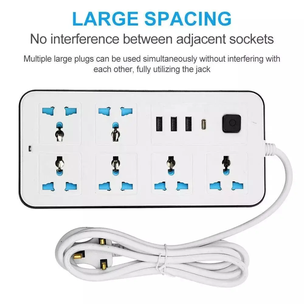 Extension Lead Cable Electric Mains Power 6