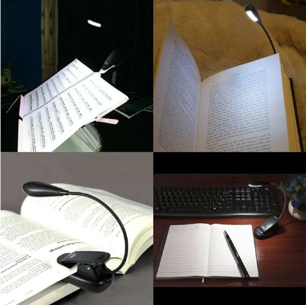 Clip On LED Light for Book Reading. we ship only inside the US, USPS First Class Package 2 Day Handling , 2-5 Day Shipping. Rechargeable Book Light, Clip on LED Table Desk Lamp, Portable Reading Lamp, Office Work Bed Light for Kids, Bookworms, Students by