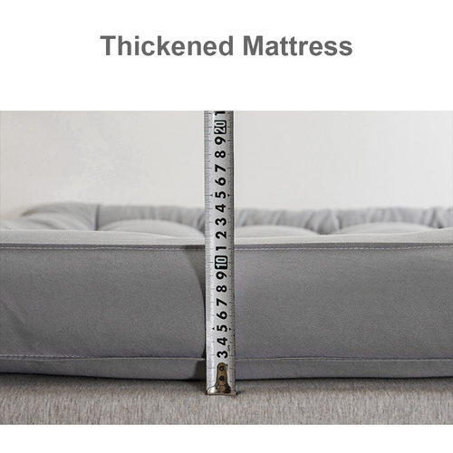 Mattress Topper Bed Pillowtop Mat Pad Protector Cover 4 Size 10CM Extra Thick---Queen-white