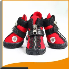 European And American Style Pet Shoes Are Cool - Red - View 1