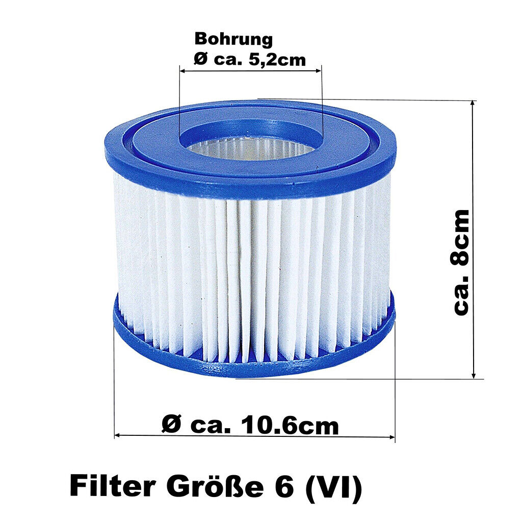 8x New Lazy Lay-Z-Spa Pool Filters 58323 VI Cartridge Hot Tub Spa Swimming Pool 2