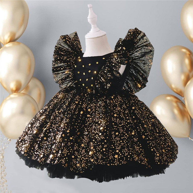 Title 7, Princess Dress Girls Sequin Tutu Lace Mesh Birt...