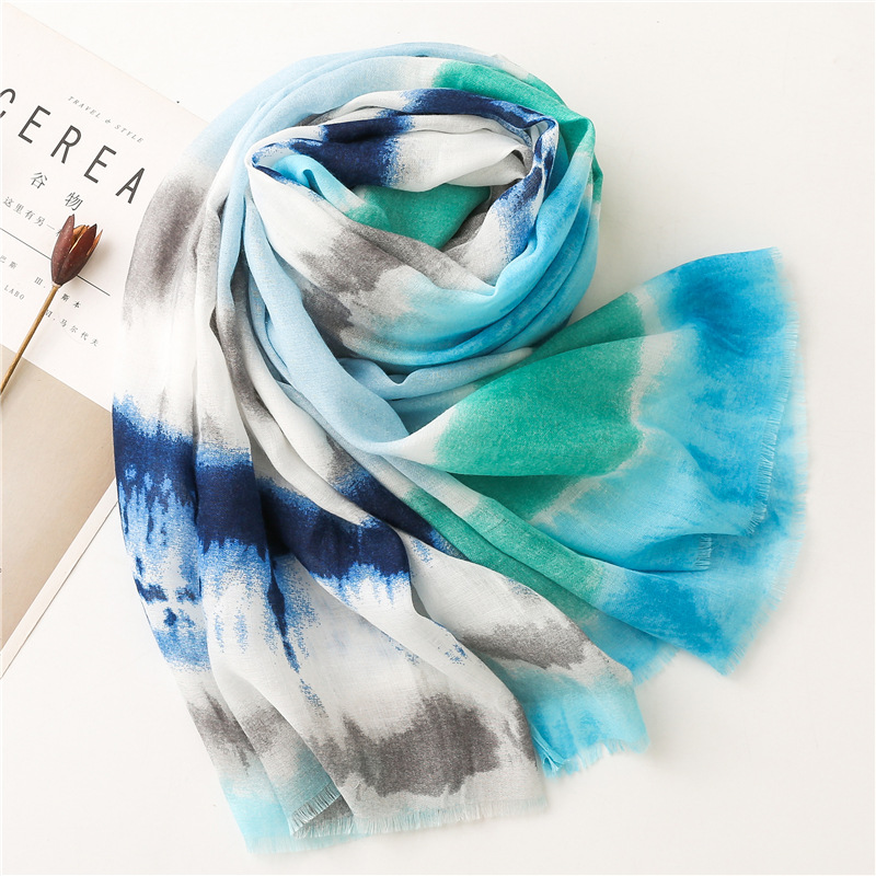 Title 27, Cotton And Linen Feel Satin Cotton Scarf Female...