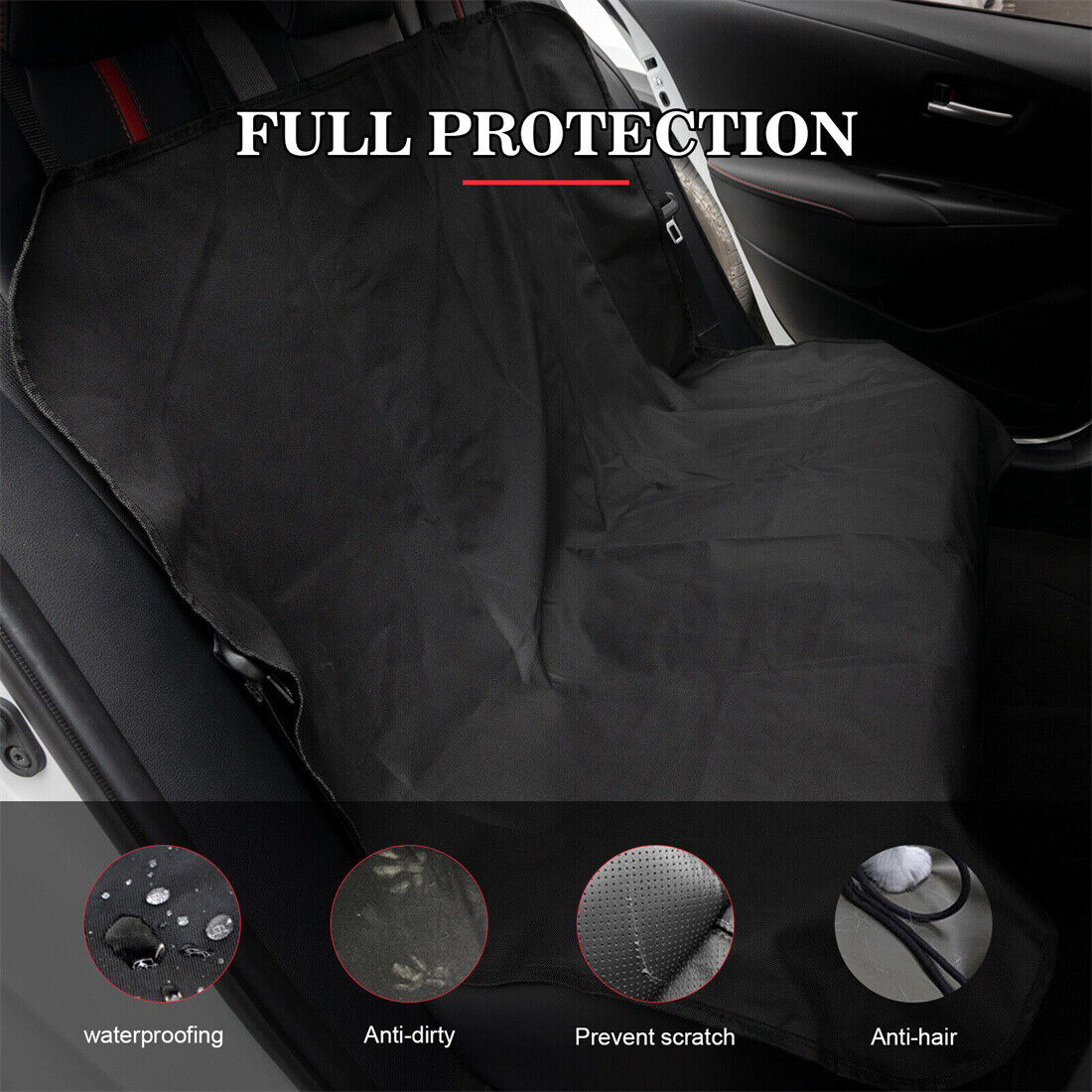 Waterproof Car Rear Back Seat Cover Pet Dog Auto Protector Non-slip Hammock Mat — image 6