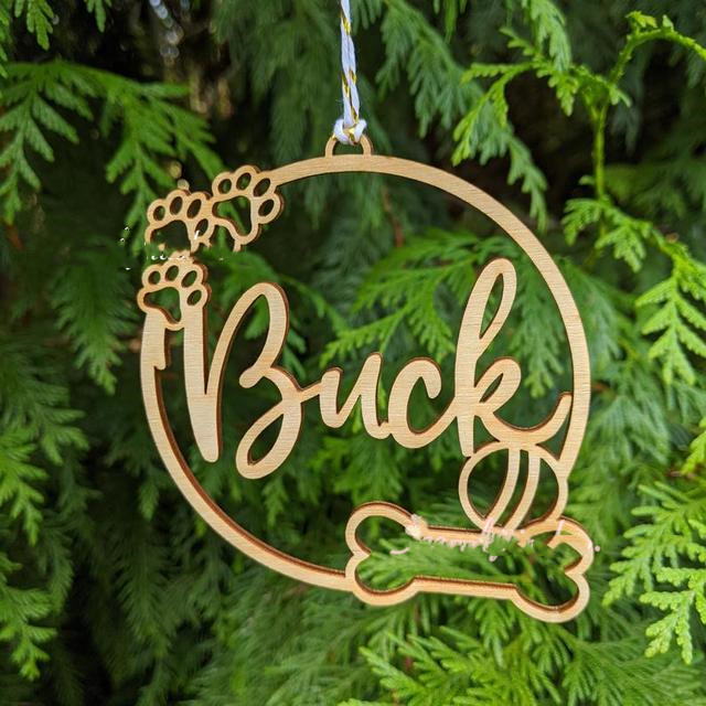 Personalized christmas ornaments hanging gift name tag (1