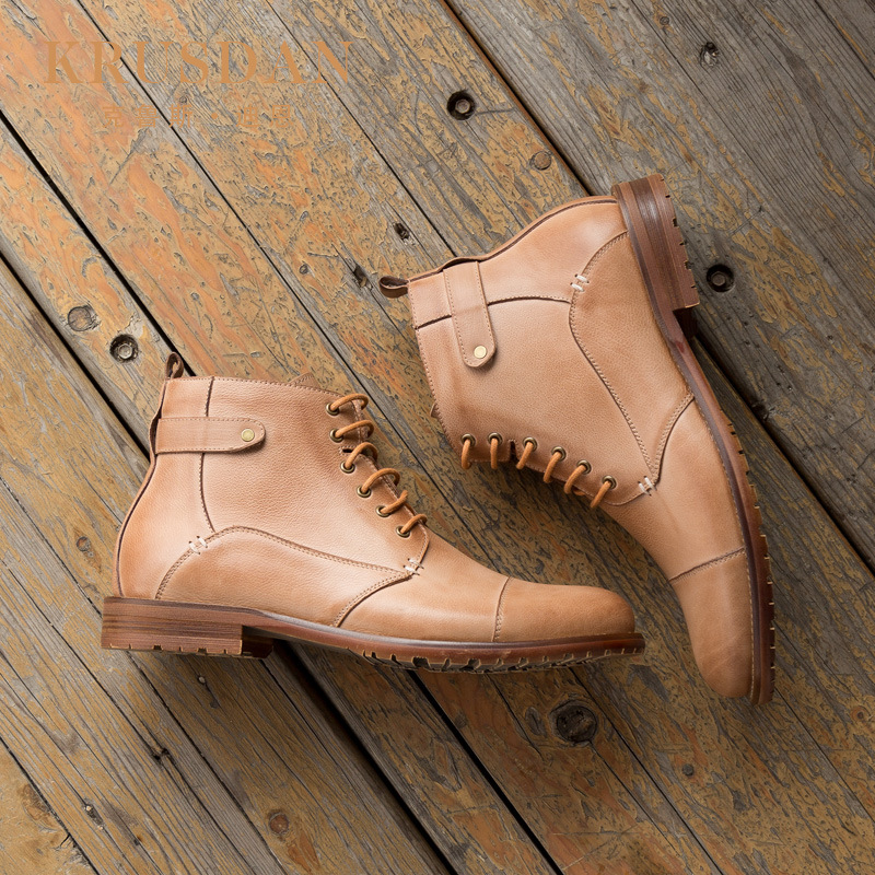 Men's Casual Lace-up High-top Ankle Boots