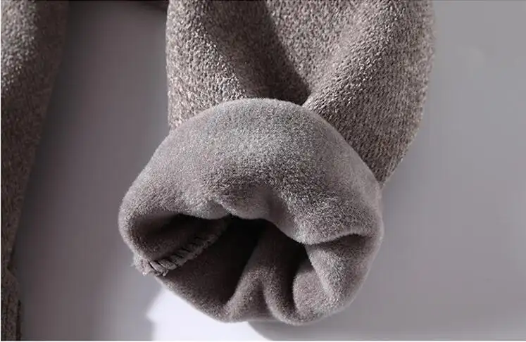 Men's Plus Fleece Warm High Neck Sweater