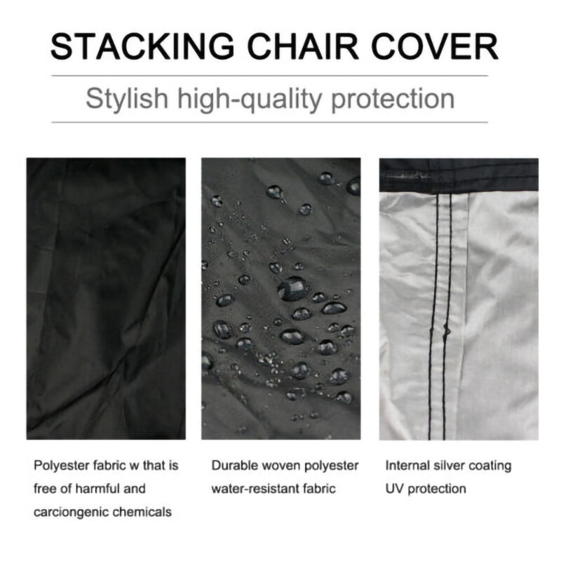 Garden Stackable Chair Covers Waterproof Outdoor Stacking Cover68x68x120CM — image 3