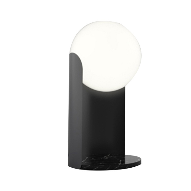 Marble Table Lamp Glass Ball Bedroom Bedside — foto 4