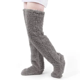 Home Floor Socks Sleeping Coral Thickened And Fleece - Grey