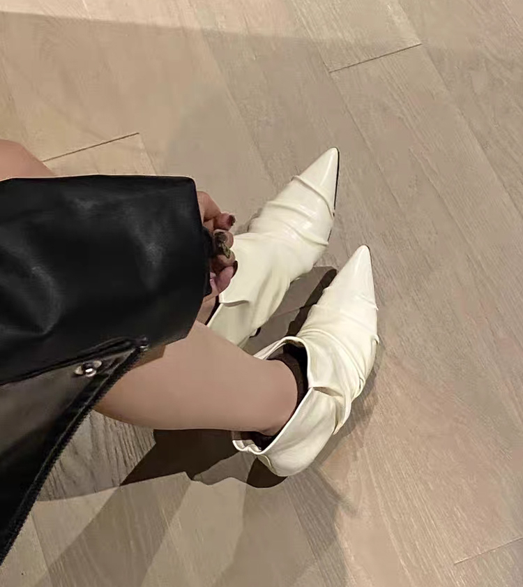 2026 New Fall Women French Style Pointed Toe Stiletto High Heel Elegant Sexy Ankle Boots