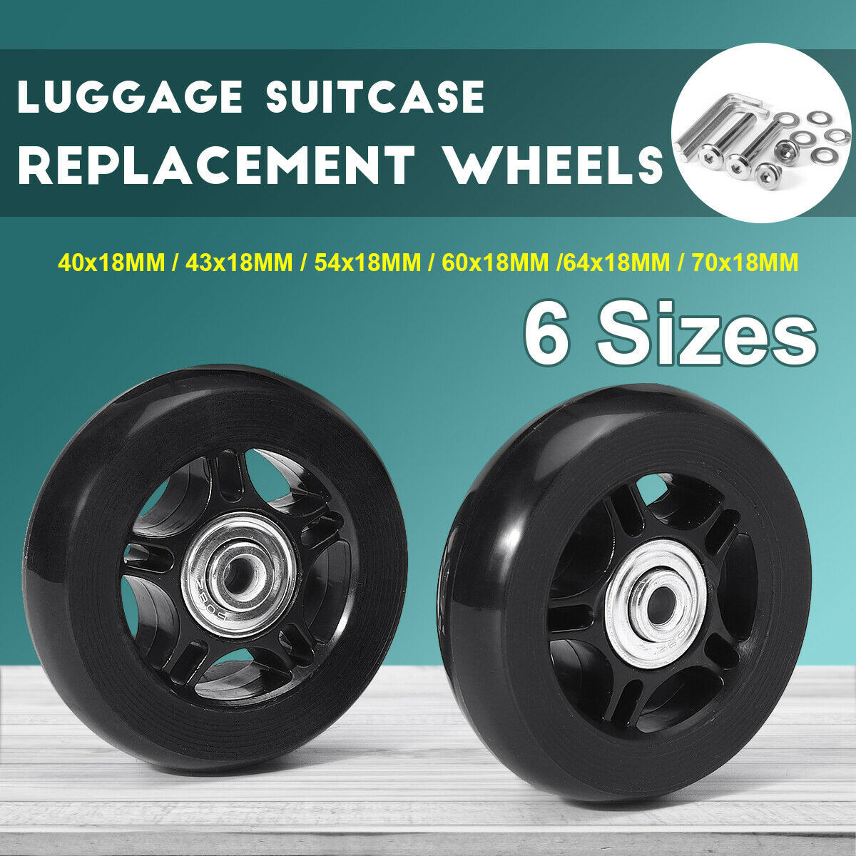 Silent Trolley Case Universal Wheel Bearing Repair Kit