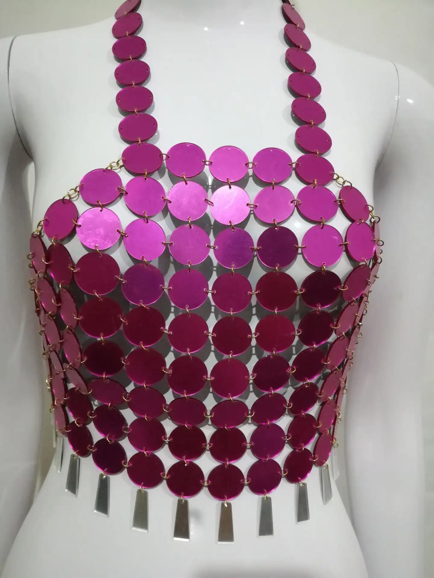 Sequined Beach Vest Contrast Sling Women's Dress