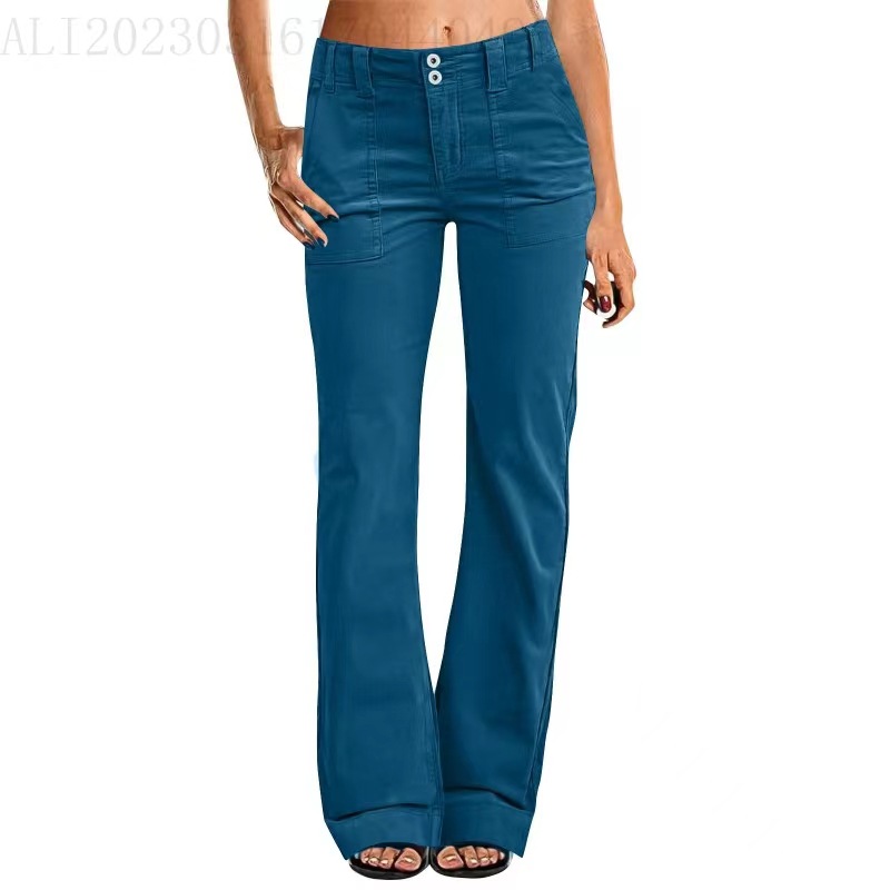 Amazon European And American Women's Loose Straight Jogging Pants Lightweight Sports Pants Zipper Pocket Sports Fitness Pants — image 11 of 15