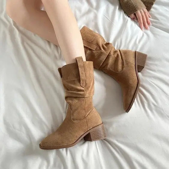 Retro Fashion Denim Boots