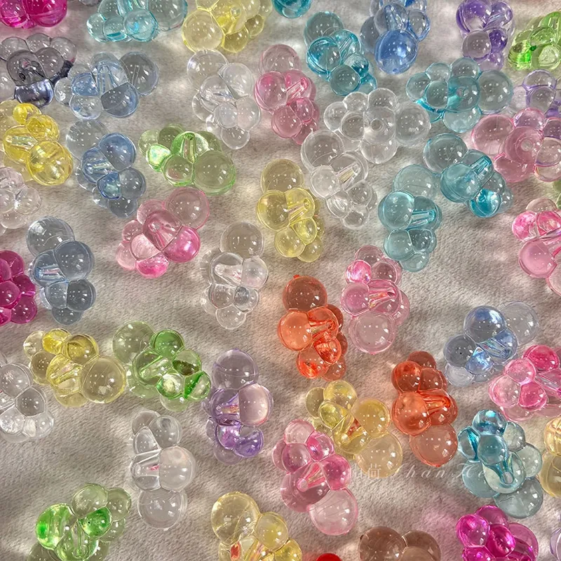 Translucent Acrylic Cloud Beads, Bubble Charms