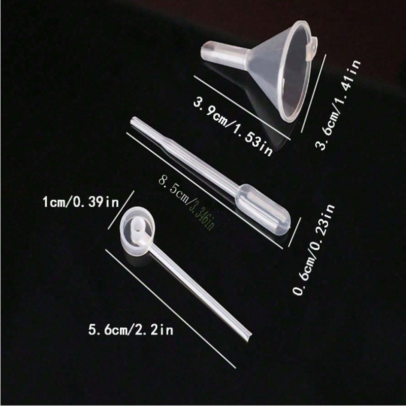 3pcs Mini Plastic Dispenser For Fragrance Diffuser Dropper Bottle Liquid Essential Oil Drip Pump Head Dispensing Tool
