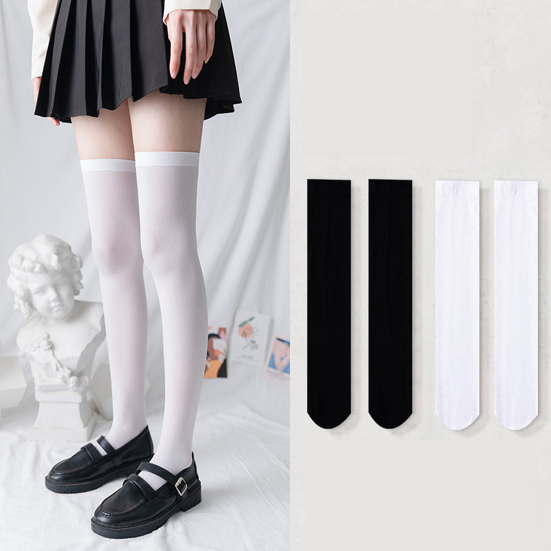 Overknee socks2white 2bl