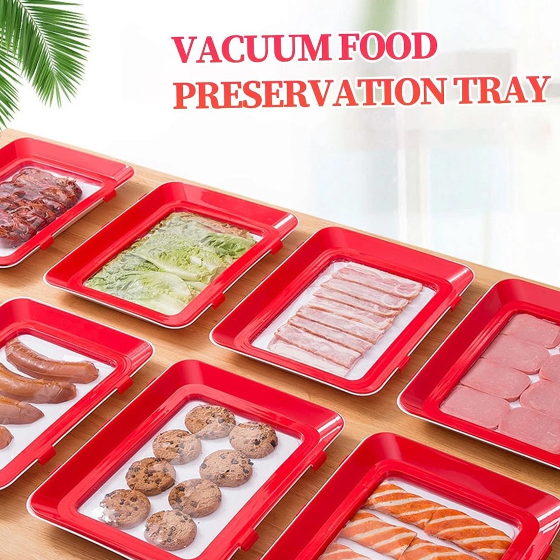 6 PCS Stretch Fresh Storage Vacuum Reusable And Stackable