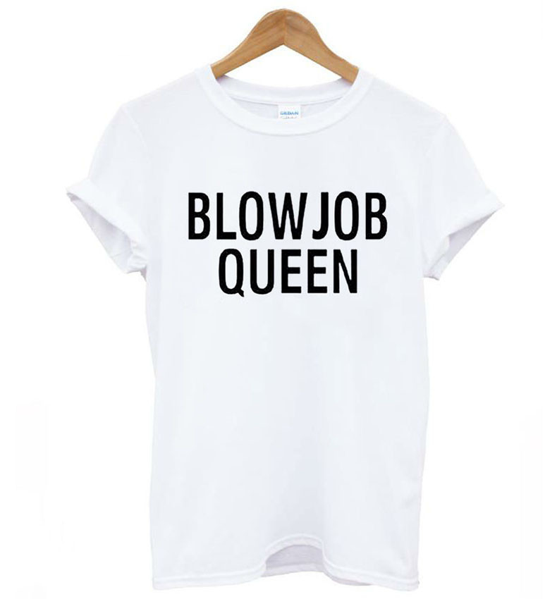 Title 2, Couple Models Printed Monogram BLOWJOB QUEEN Tr...