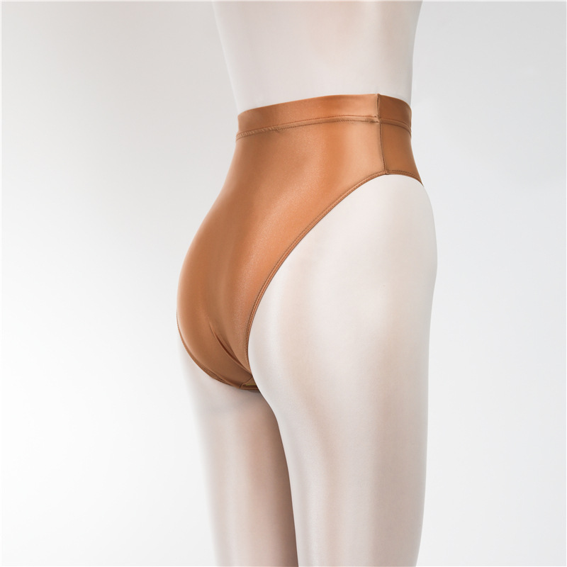 Women's Oily Sheer High Waist Briefs Coffee - Shop at LoveMi