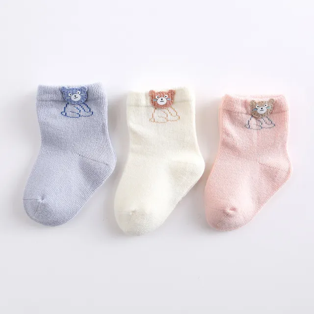 Cartoon Accessories Baby Socks Boneless Baby Cotton Socks Hug Bear Female 1To3 - Shop at LoveMi