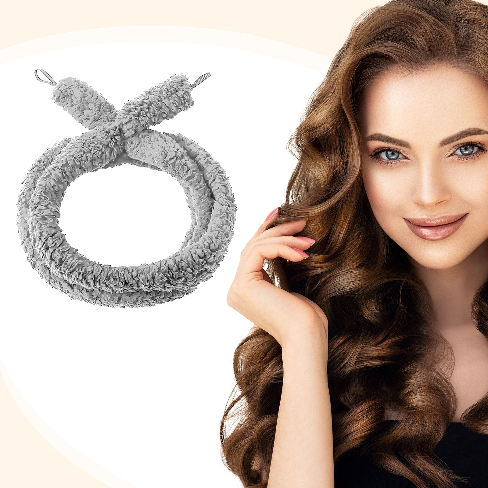 Satin Heatless Hair Curler, Lazy Natural Soft Wave DIY Heatless Curls For Sleep In Overnight, For All Hair Types 12