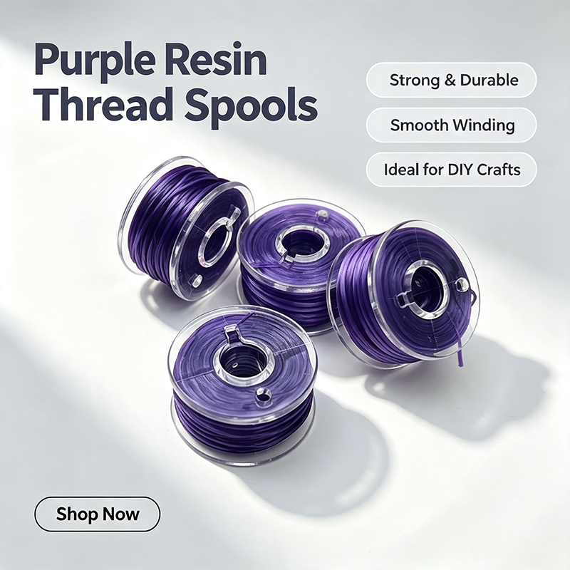 Elastic Beading Thread Spools For DIY Bracelet Jewelry Making Craft Supplies in Purple