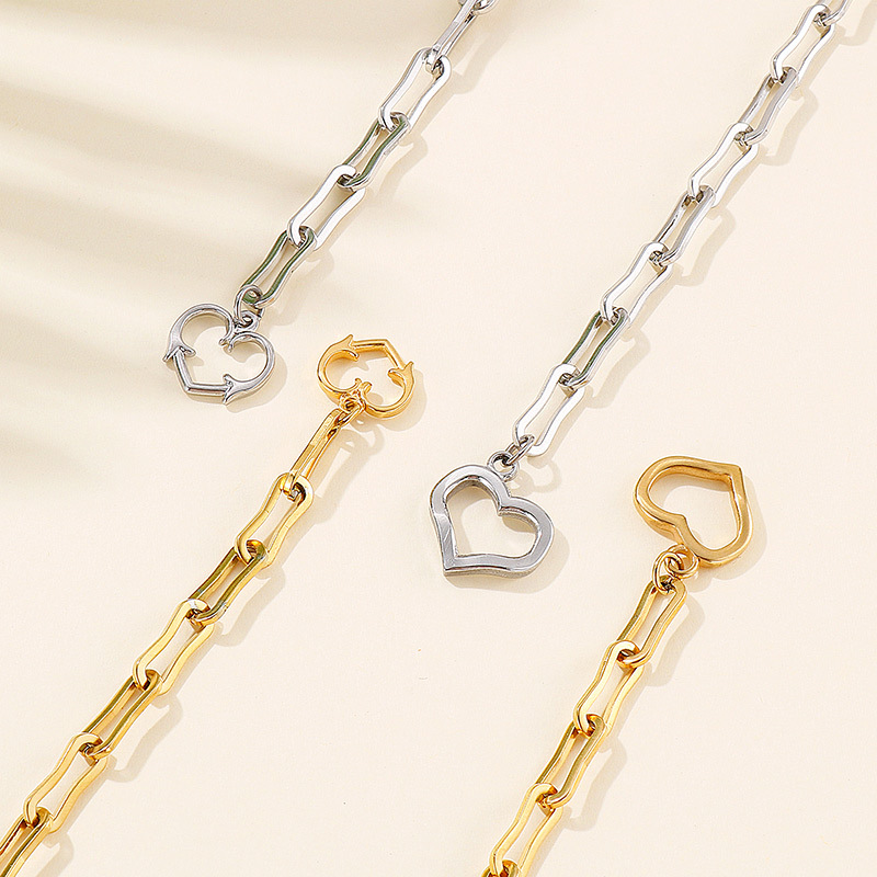 Fashion Personality Stainless Steel Paper Clip Chain
