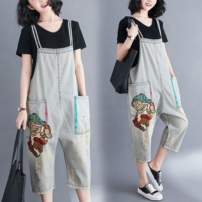 Women's Loose New Embroidered Cartoon One Piece Harem Pants — image 1