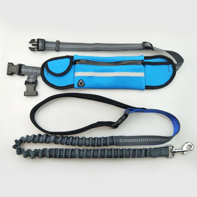 Pet Supplies Waterproof Waist Bag Sports Running Leash Blue - Shop at LoveMi
