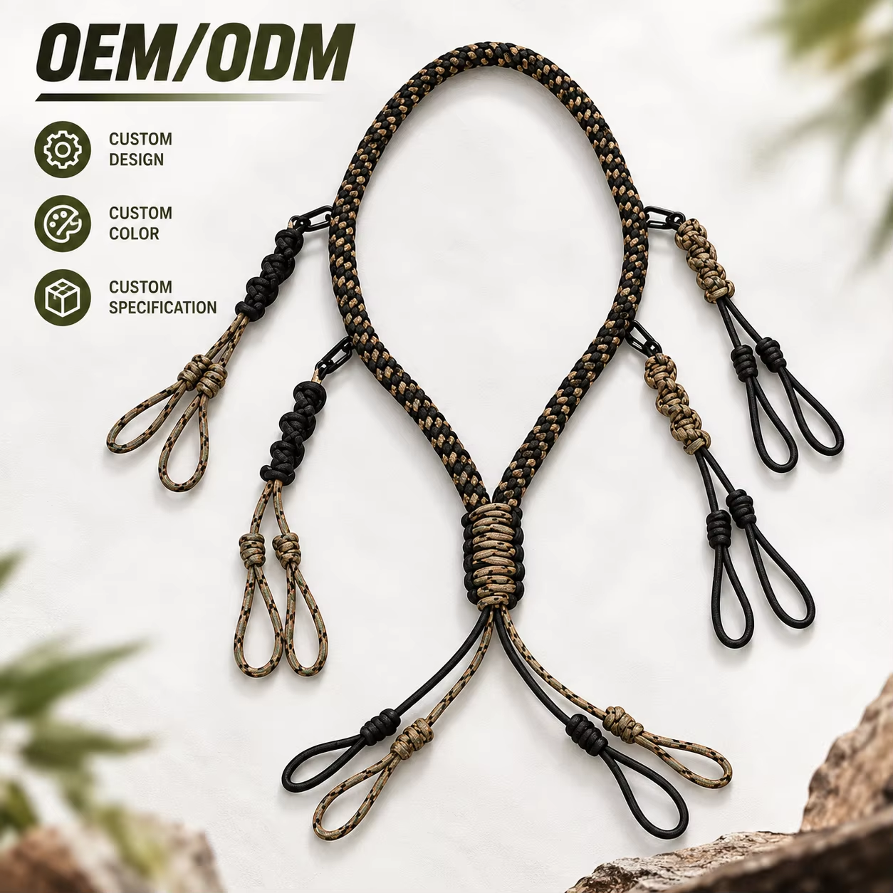 Nylon Duck Call Holsters Multiple Loops Adjustable High Pressure Hunting Game Call Holder Waterfowl Outdoors Durable