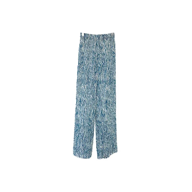 Women's Niche Line Pleated Loose Silhouette Versatile Wide Leg Pants Agate Green - Shop at LoveMi