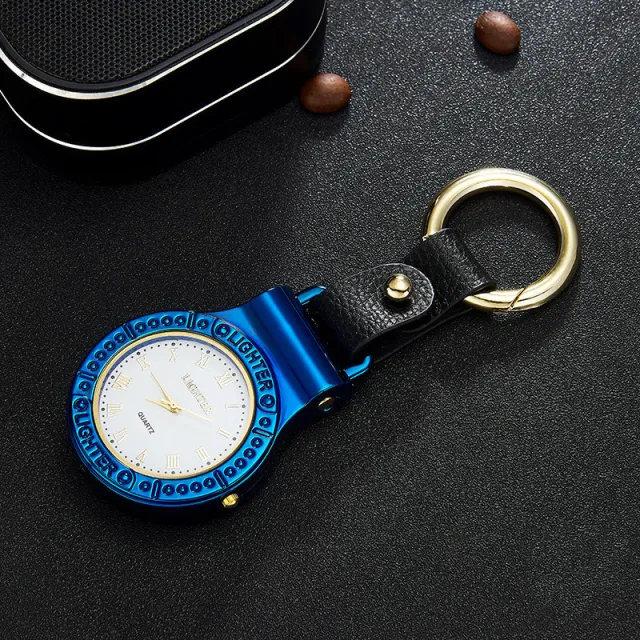 Watch Usb Rechargeable Metal Lighter Windproof Blue Ice - Shop at LoveMi