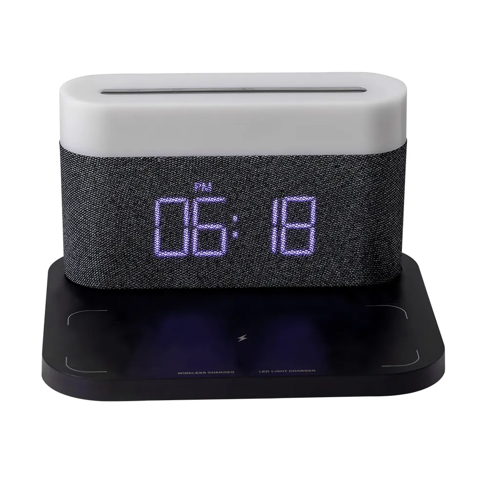 Wireless Charger Desktop Clock Night Light Table