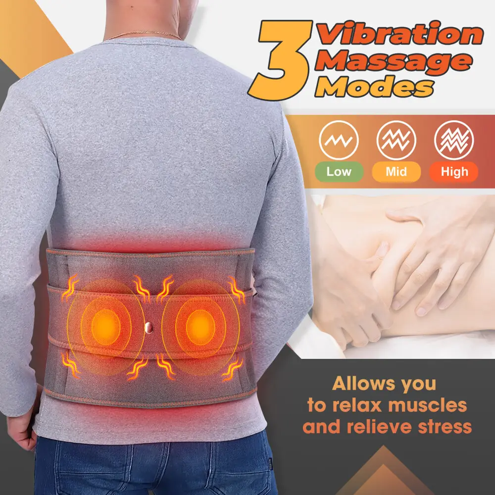 Electric Infrared Heated Waist Belt Vibration Massage